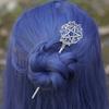 Punk Style Niche Personality Pentagonal Star Leaf Shaped Female Plate Retro Hairpin High-end Feel Banquet Party Fashion Headwear