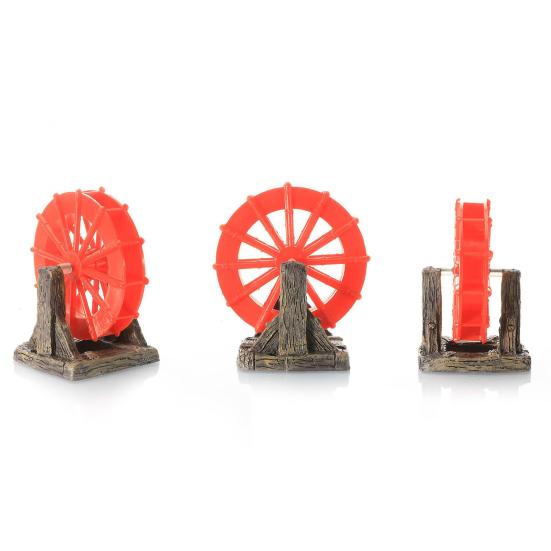Unfading Color Decorative Resin Fish Tank Ornament Simulation Aquarium Waterwheel Stone Decoration Aquarium Accessories