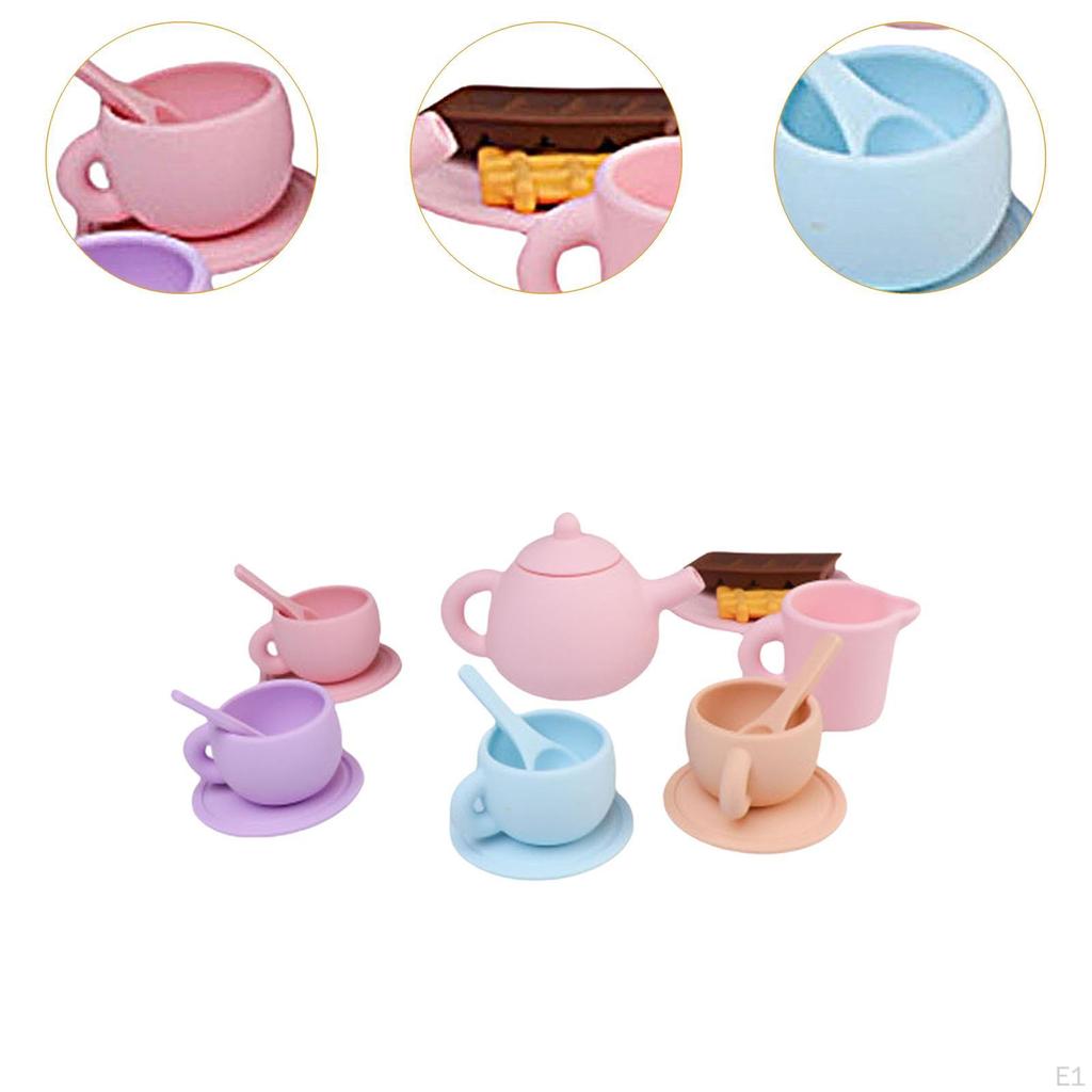 Afternoon Play Party Role Play,Kitchen Toy,Pretend Game,Food Accessories Tea Tableware