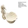 3D Printed Sea Horse Jewelry Display Stand with Shell Matte White Dual-Use Ornament