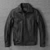 Black Genuine Cow Men Leather Jacket Loose Oversized Flight Jackets  Real Cowhide Men's Coat Autumn Spring