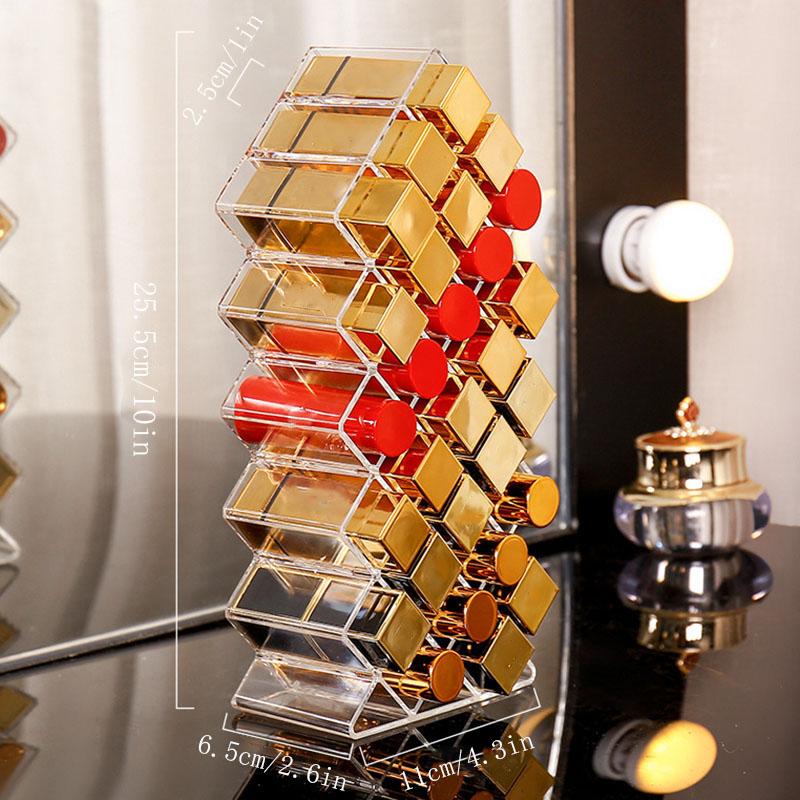 Vertical Lipstick Storage Rack, Lipstick Storage Box, Cosmetics Storage Box Display Stand for Lipstick Glaze Lipstick Rack