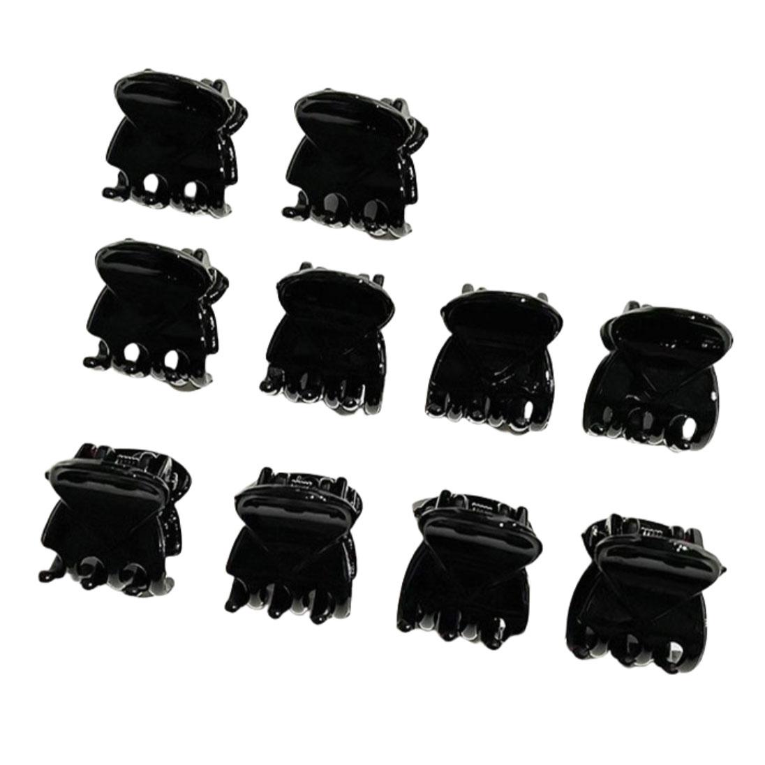 

10 шт. Сильные Черные Мини Зажимы-Заколки для Волос для Дизайнерских Причесок и Пучков - Многофункциональные Зажимы для Надежной Фиксации чёрный