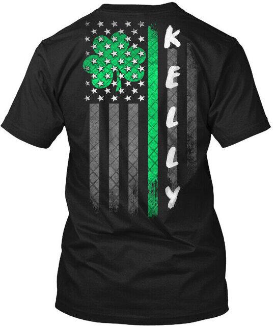 Kelly Lucky Family Clover Flag T-Shirt Made in the USA Size S to 5XL S