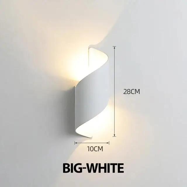 Spiral Design LED Wall Lamp 10W Indoor Wall Lights Waterproof Outdoor Modern Nordic Sconce Lamp Interior Wall Light Home Decor