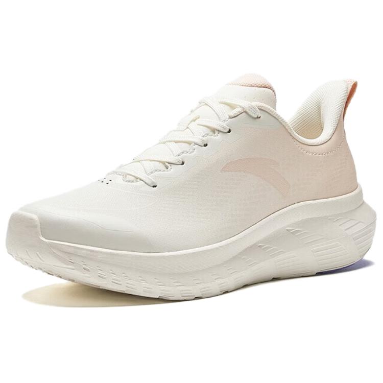 Anta Light Cloud Cushioning Lightweight Low Top Casual Running Shoes Women's White Pink 122345530-4