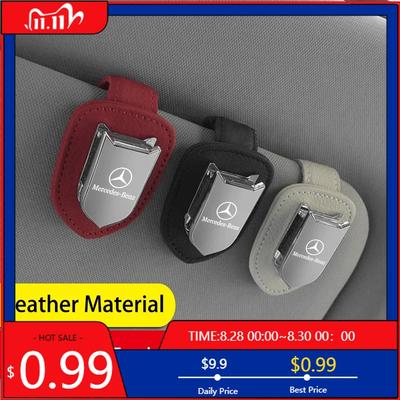 GLC GLB Car Sun Visor Glasses Holder Sunglasses Clip Accessories For Mercedes Benz AMG W206 W204 W205 W212 W213 W221 W222 W223