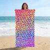 Colorful Leopard Print Beach Towel Quick-drying Super Absorbent Suitable for Swimming Beach Pool Gym Summer Gift for Friends