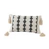New Rustic Retro Lumbar Pillow Cover with Tassels Cotton Linen Cushion Covers Decorative Pillowcase Farmhouse Decor