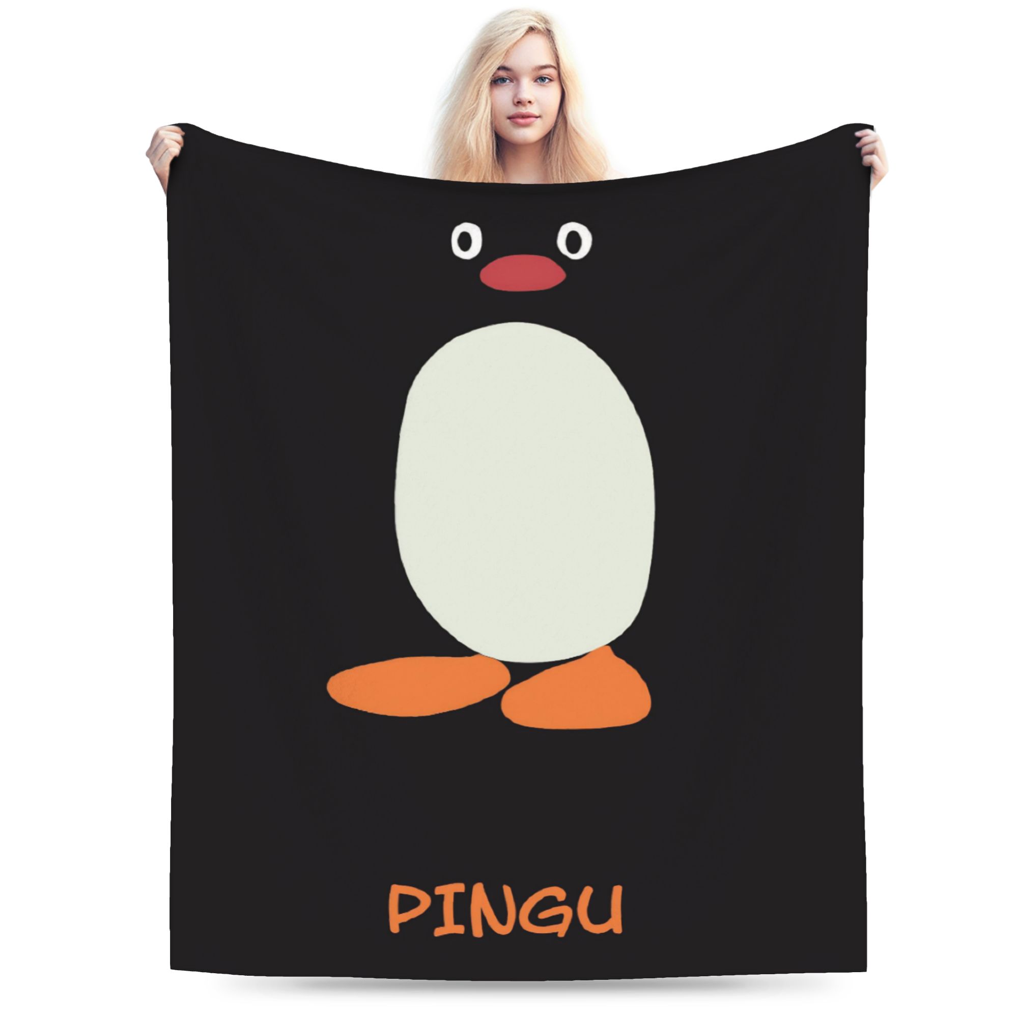 

Noot Pingu Fleece Throw Blankets Penguin Cartoon Blankets for Bedding Couch Ultra-Soft Bedding Throws 30x40in