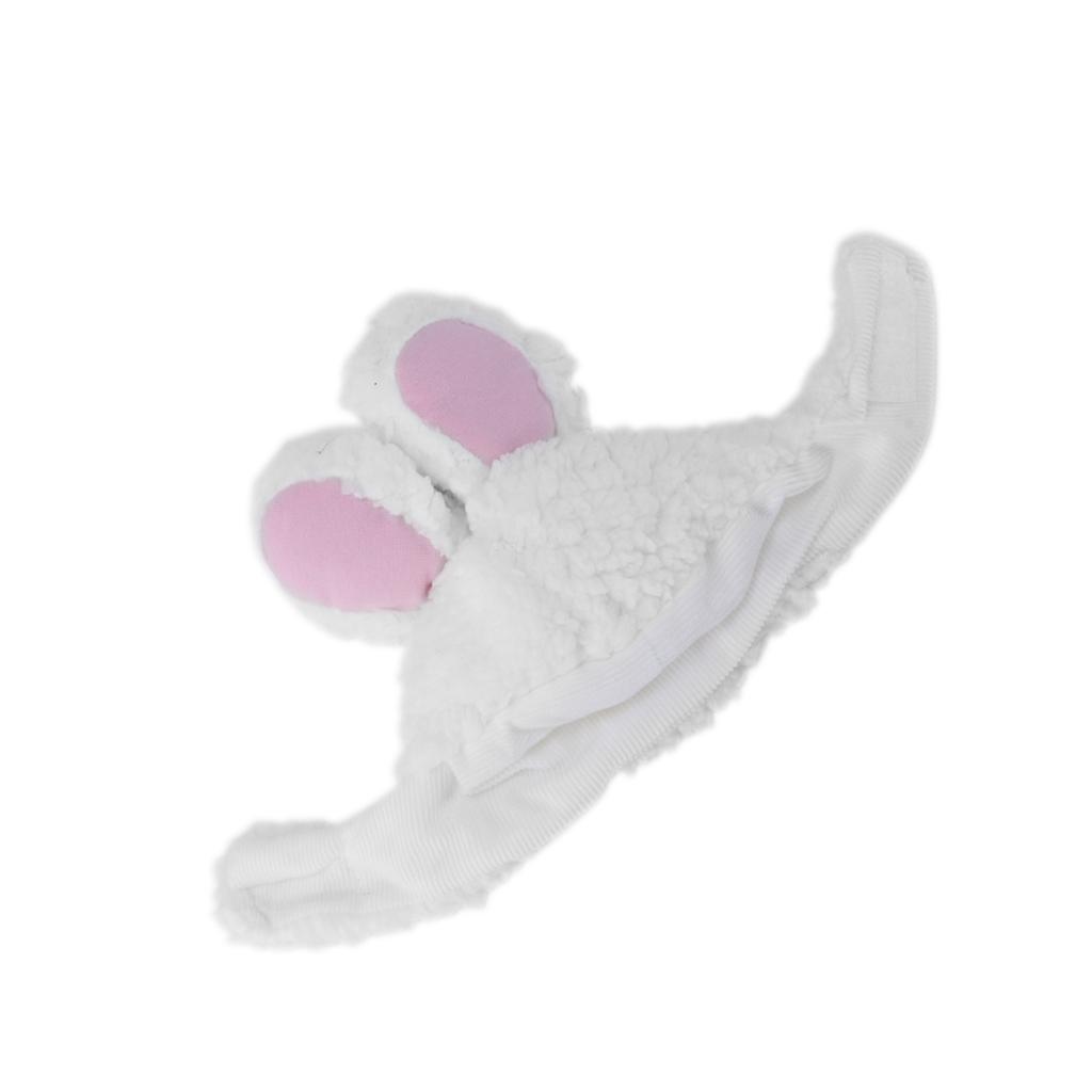 Rabbit Hat with Ears for Cat Plush Cute Costume Bunny Headwear for Small Animals Halloween