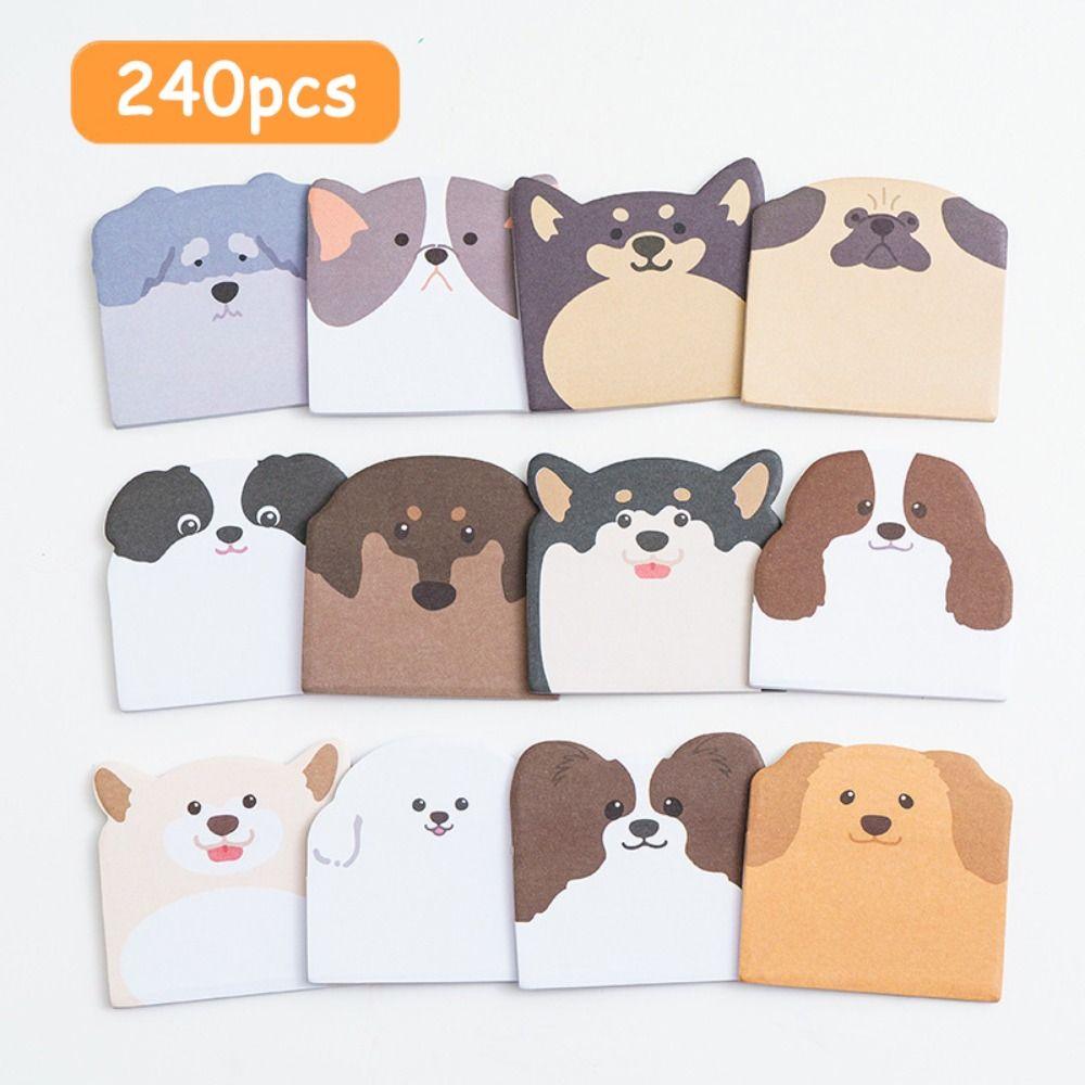 240cps Cartoon Sticky Notes Animal Shaped Notepad Notebook Planner Memo Pad  Office Accessories