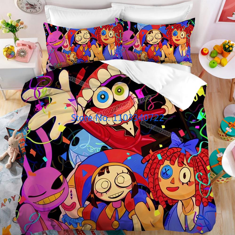 

Anime The Amazing Digital Circus Duvet Cover Set 3D Printted Comforter Cover Bedclothes for Boy Girl Bedding Sets Bedroom Decor Child 120x150cm