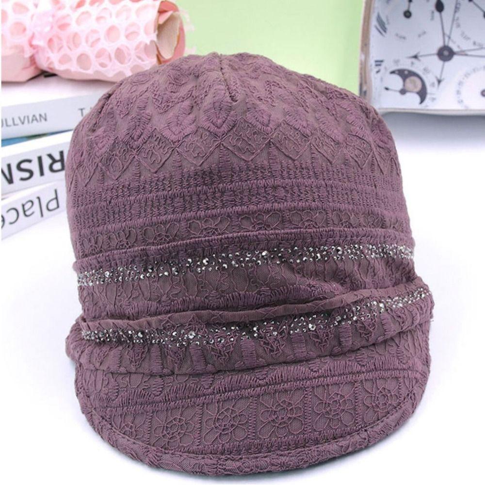 Hollow Out Women Baseball Cap Embroidery Turban Beanies Hat Flower Beanie Cap Women Girls