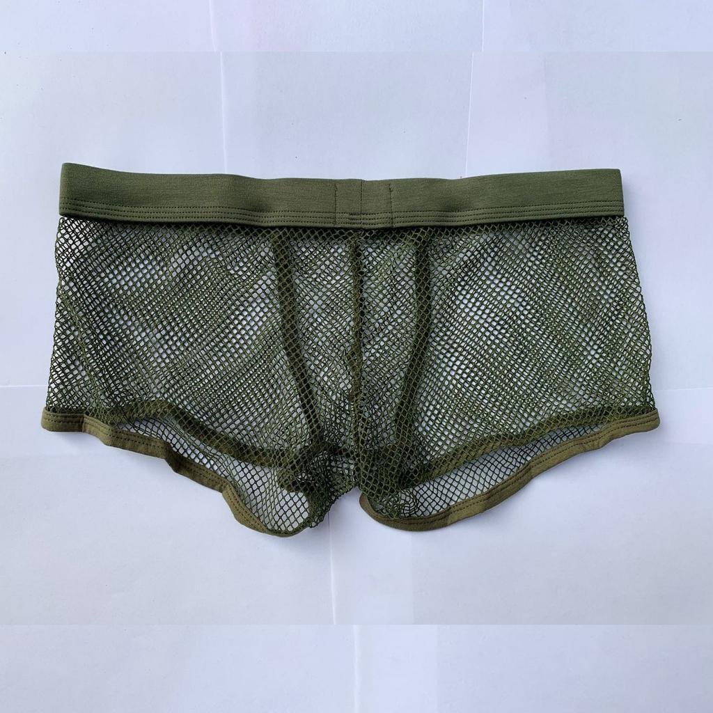 Men Sexy Underwear Letter Printed Shorts Bulge Pouch Underpants