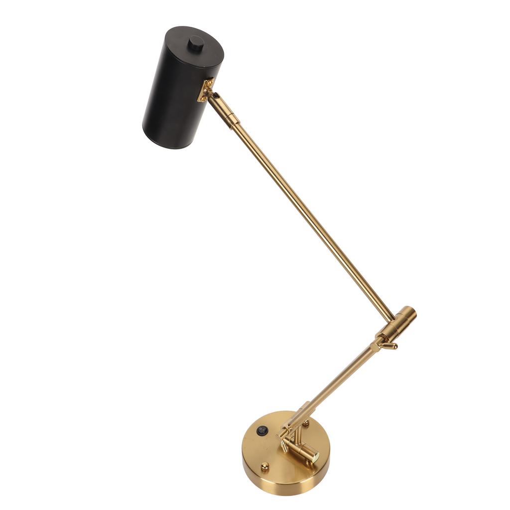 Wall Sconce Swing Arm Plug In Modern 3000K Warm Lighting Button Control with E27 Bulb LED Wall