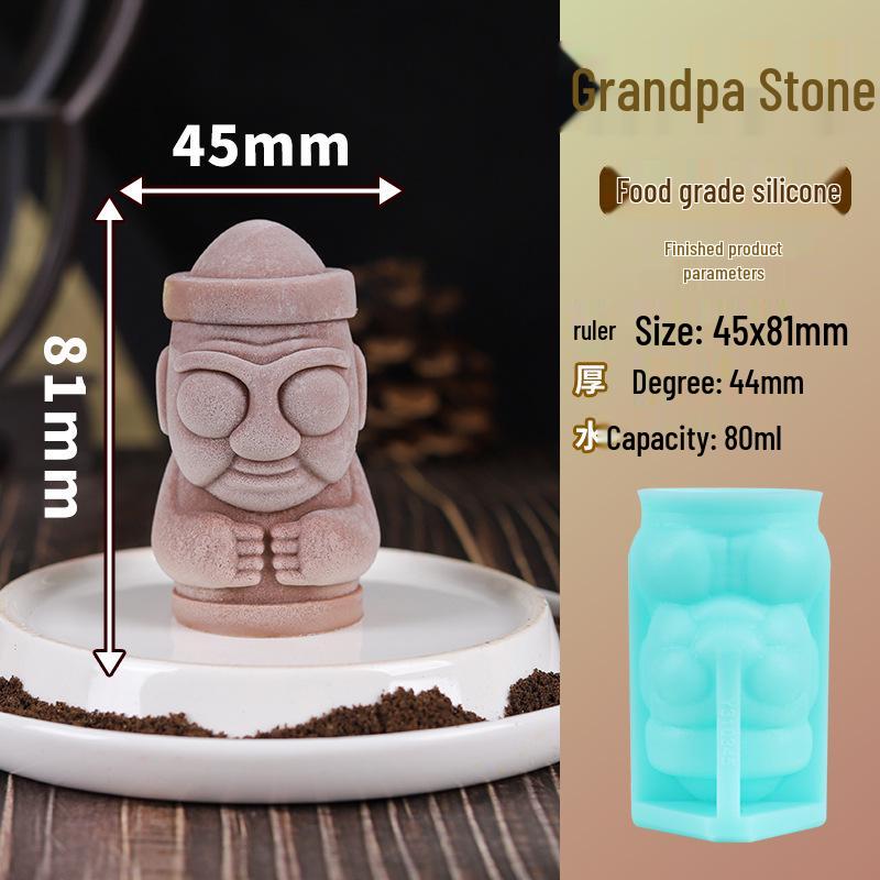 Jeju Island Stone Grandpa Dessert Candle Mold