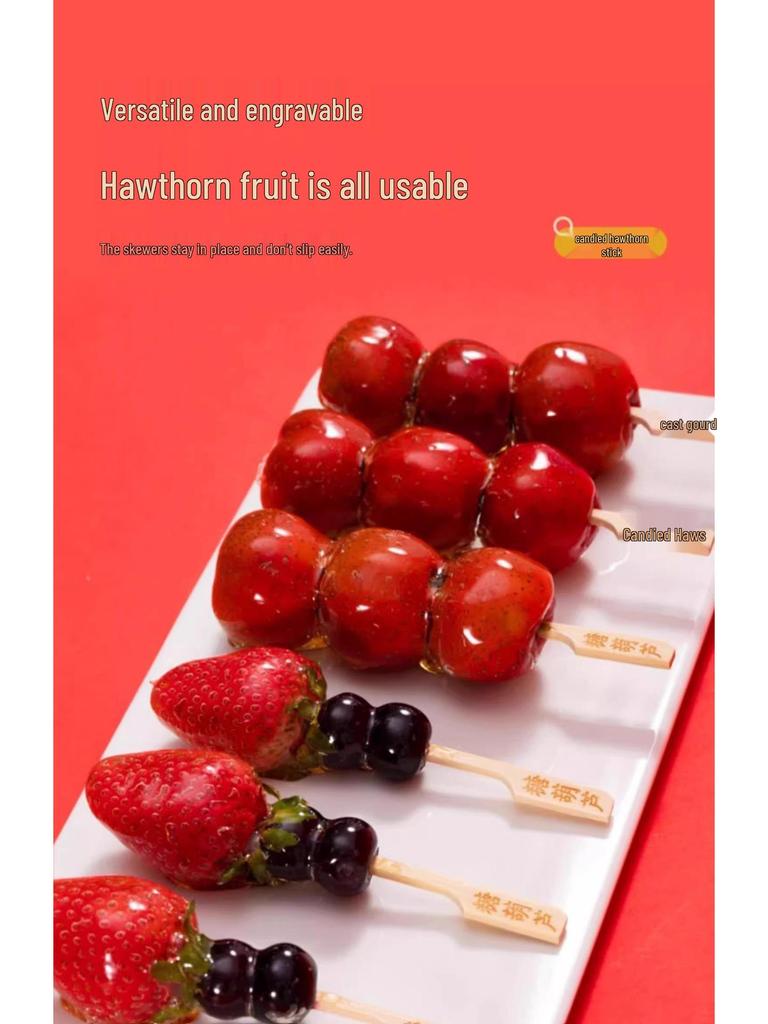 Novinka Doprava zdarma Kandované hlohové plody & Oden Speciální bambusové špejle - Jednorázové nástroje pro výrobu