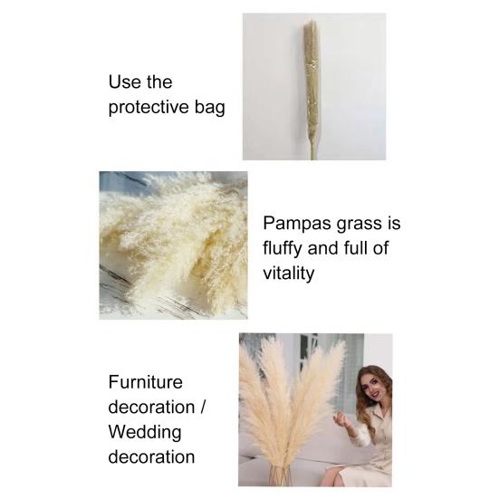 1/2/3/4/5Pcs Artificial Pampas Grass Bohemia Realistic Fluffy Fake Dried Grass Home Office Wedding Party Table Centerpiece Boho Decor