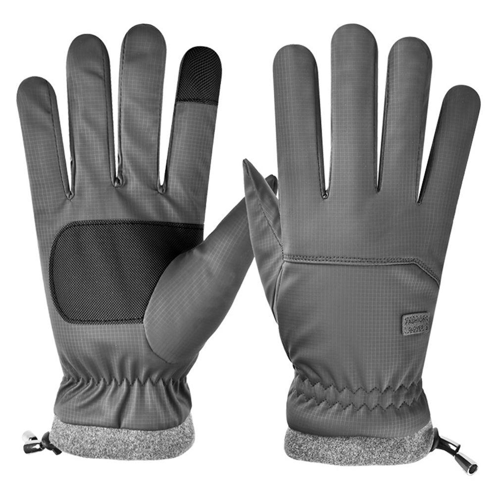 

Warm Sports Gloves TouchScreen Mittens Protective Mittens Cycling Gloves Full Finger Gloves сірий