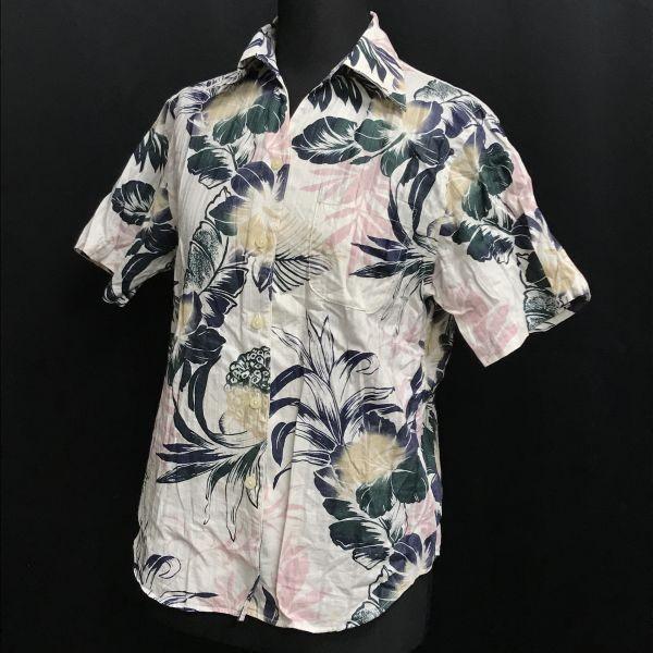 SHISA WEAR Okinawa Kariyushi Hibiscus Pineapple Short Sleeve Shirt Women’s M Made In Japan(USED)