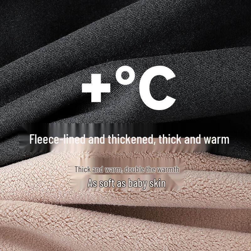 Langsaha Couple's Plush Thickened Thermal Underwear Set