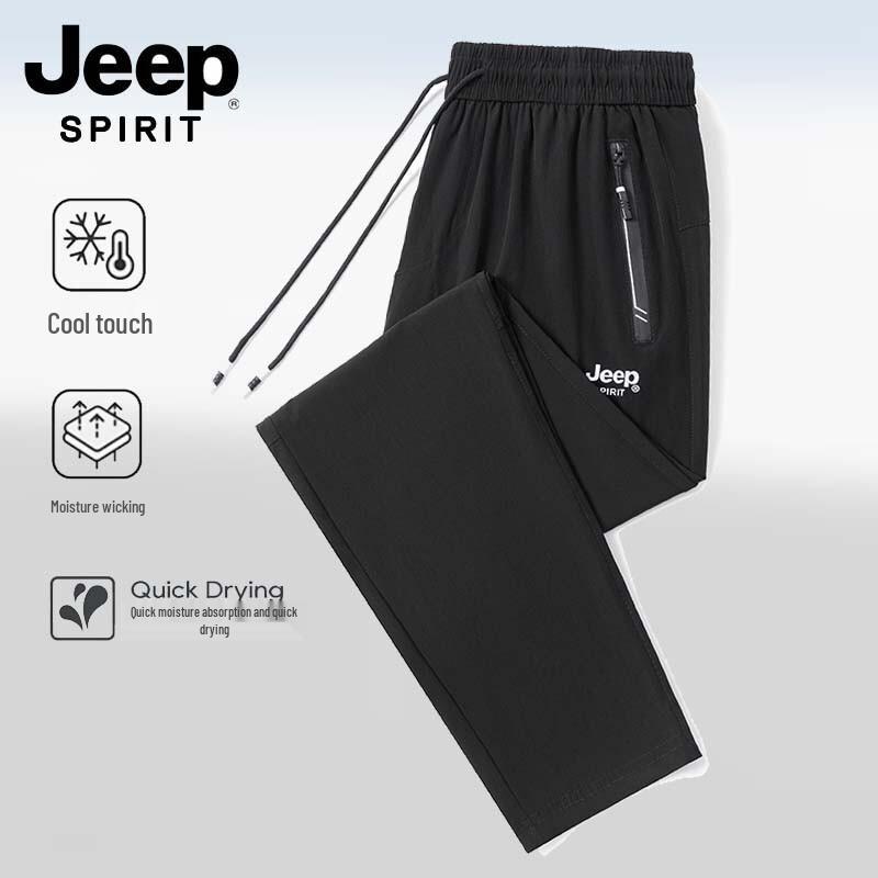 JEEP SPIRIT Men's Summer Ice Silk Casual Pants