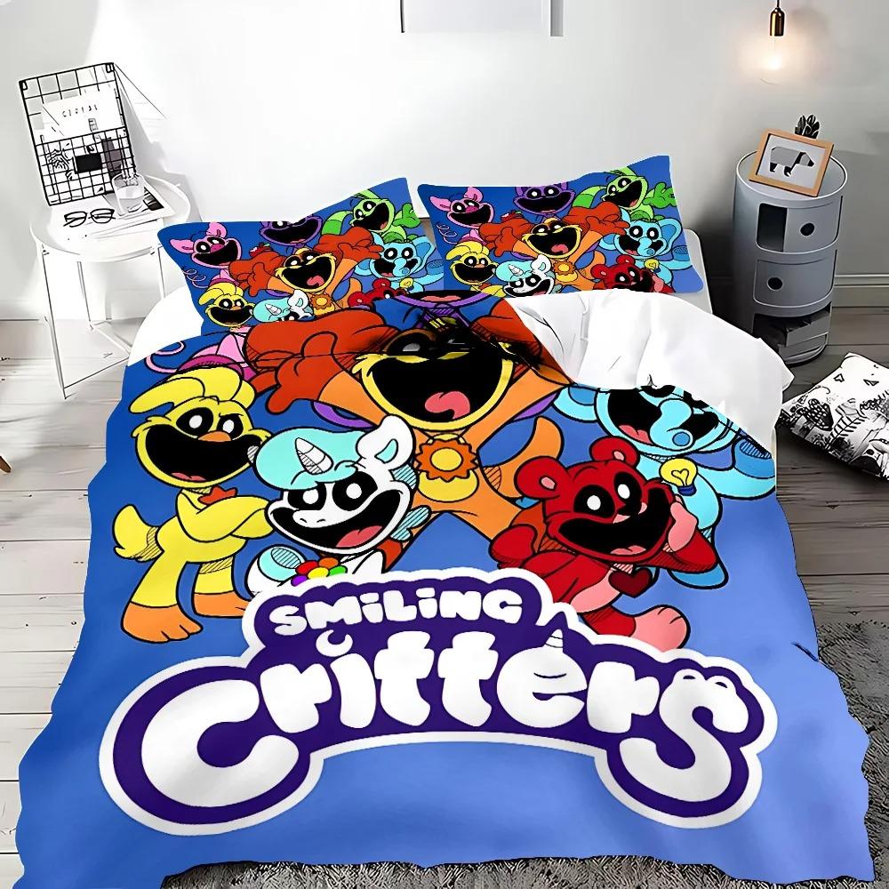 Art Cartoon 3D Printed Smilings Critters Duvet Cover Pillowcase Bedding Set Children Twin Full Single/Double/Large Size Gift