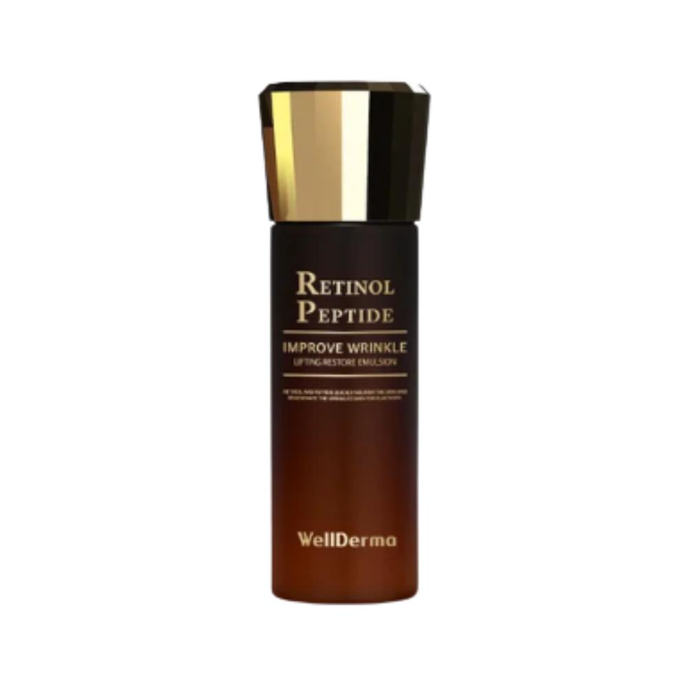 

WellDerma / Лифтинг-восстанавливающая эмульсия с ретинолом и пептидами / Набор 120 мл 1+1 / Увлажняющее средство против старения / Сделано в Корее