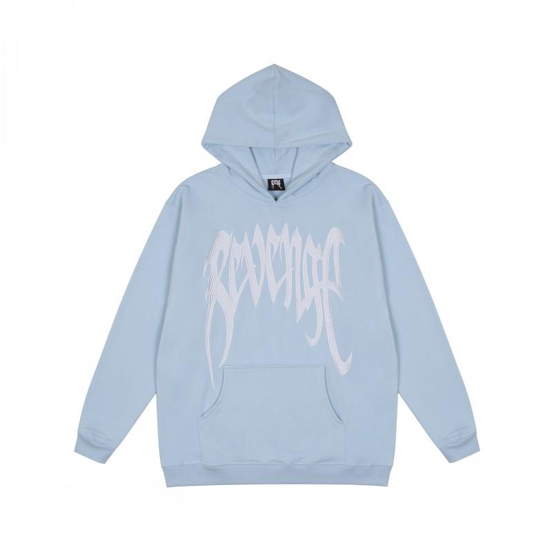 Mens Oversized Hoodie With Embroidered Skull Spine Design Streetwear Casual Pullover Cotton Blend Loose Fit