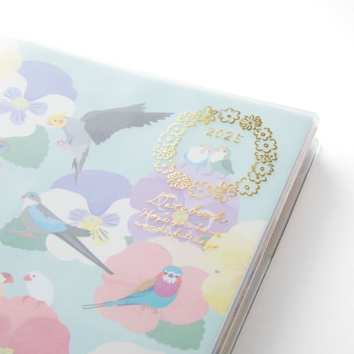 Midori Pocket Diary Notebook 2025 B6 Weekly Bird Pattern 22311006 (Starting from January 2025)