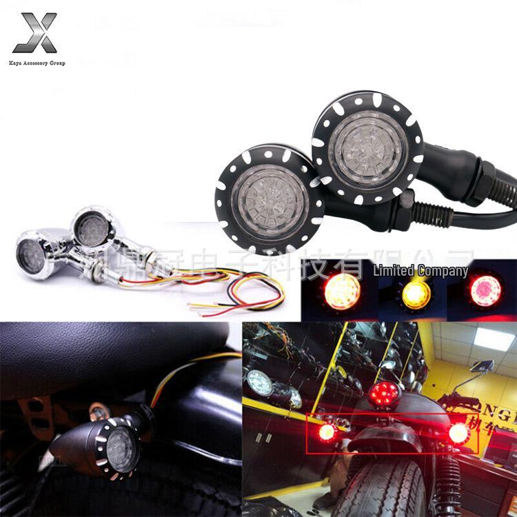 Retro Harley LED Turn Signal Lights for Motorcycle Modification