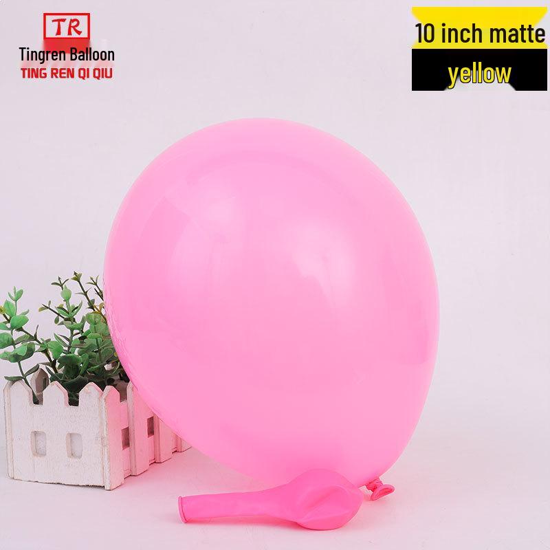 10-inch Wedding Celebration Matte Balloons - Pack of 1.8g Round Latex for Party Decorations & Arrangements.