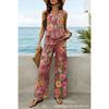 European and American 1D digital printing bohemian women's sleeveless suit is suitable for daily wear and vacation spot