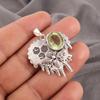 Green Amethyst Pendant Gemstone Jewelry, 925 Solid Sterling Silver Pendant, Gift For Women Handmade Pendant