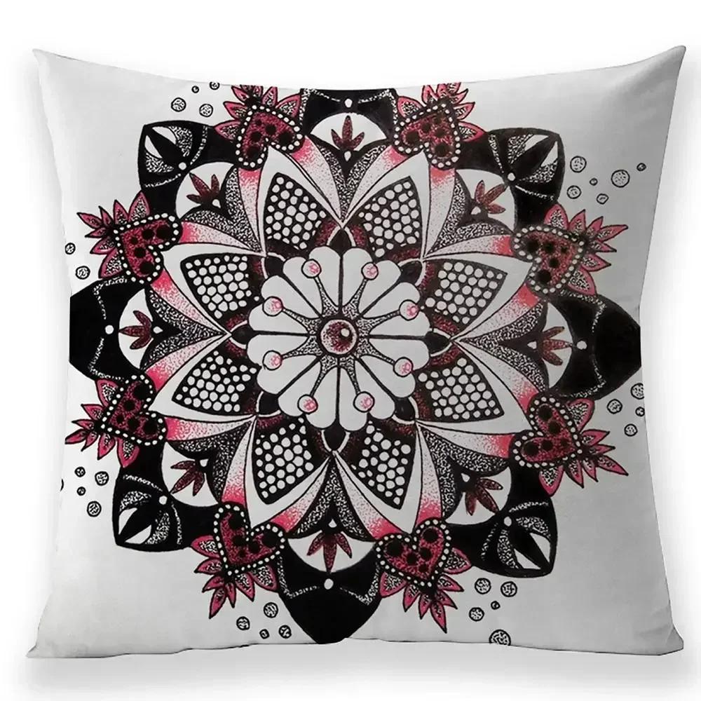 Bohemian Style Mandala Pillow Case Living Room Bedroom Seat Sofa Cushion Cover Home Decorating Linen Pillowcases 45*45 Cm