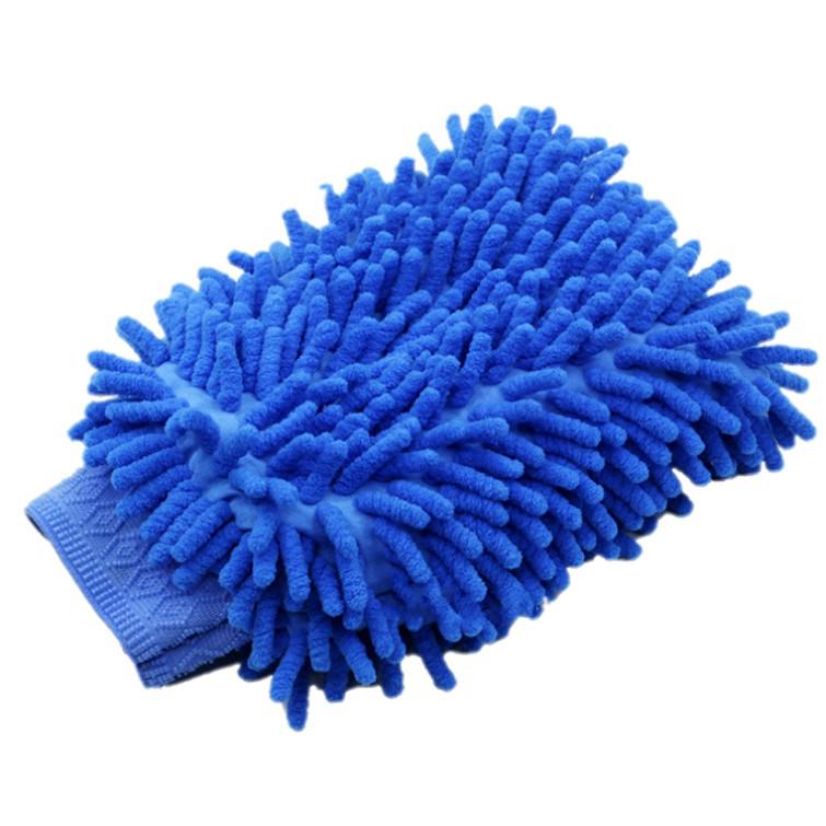Dual-Sided Chenille Coral Fleece Car Wash Gloves