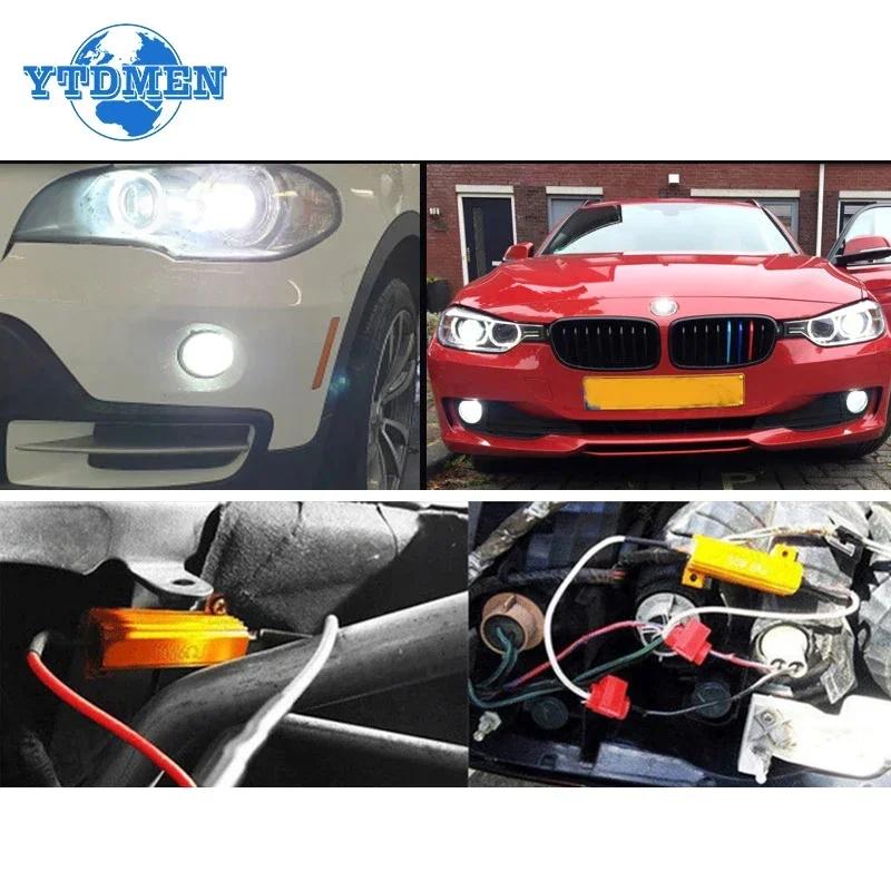 2PCS 50W 8 Ohm Load Resistor for Led Lights, 50W Power Resistor 12V 8R Steering Decoder Resistors for Car Turn Signal Lamp