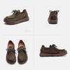 Johnature Genuine Leather Flats Comfortable Versatile Lace Up Commuting Retro Soft Soled Women's Shoes