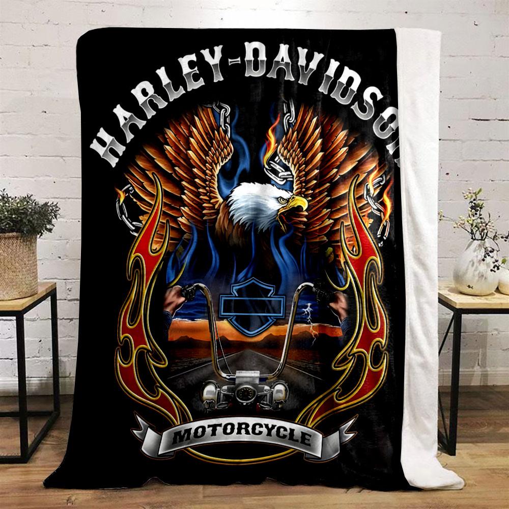 Orlí motocyklová deka Harley Davidson Deka do ložnice Deka do obývacího pokoje Pohovka přestávka na oběd Měkká útulná přehoz pro kamaráda Festivalový dárek