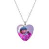 Anime K-pop Demon Heart Shape Pendant Necklace Cartoon Character Idol Jewelry Gifts