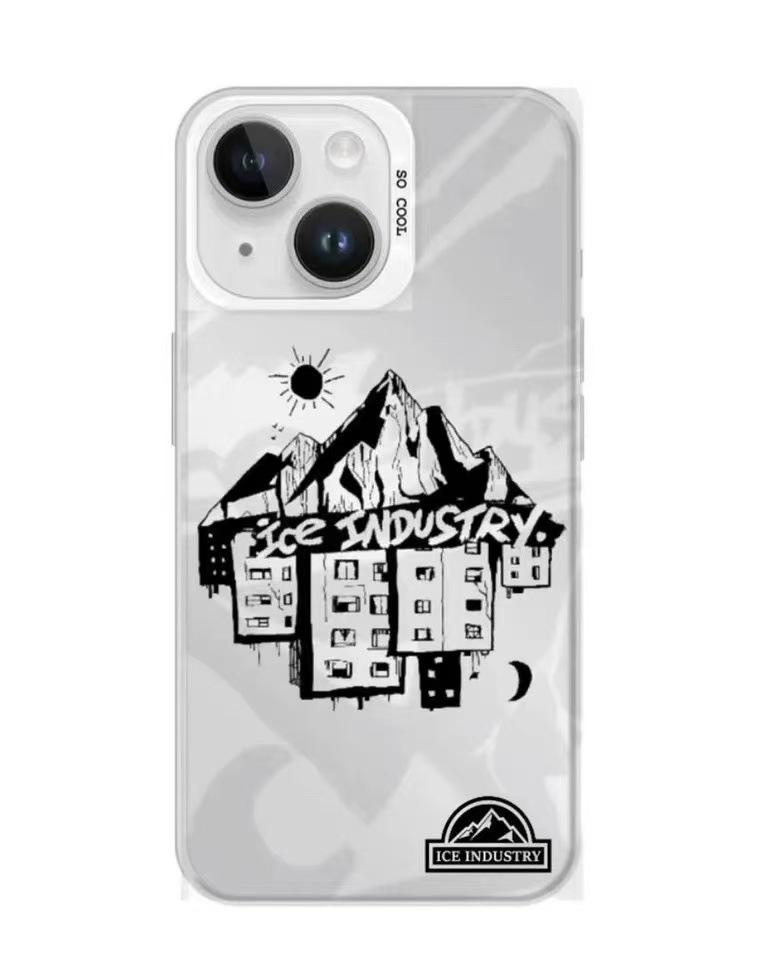 Silver High Mountain Apple 17/16 Pro Max Phone Case - Compatible with 12/13/14/15/XR Models - Hot Sale
