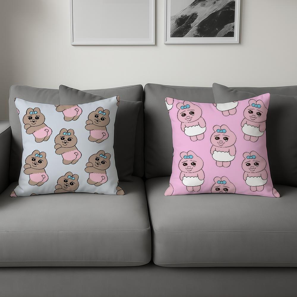 Fashion O-Opanchu U-Usagi cushion cover Double Sided Printed Polyester Pillowcase Pattern Decorative Zipper Cushion Cover