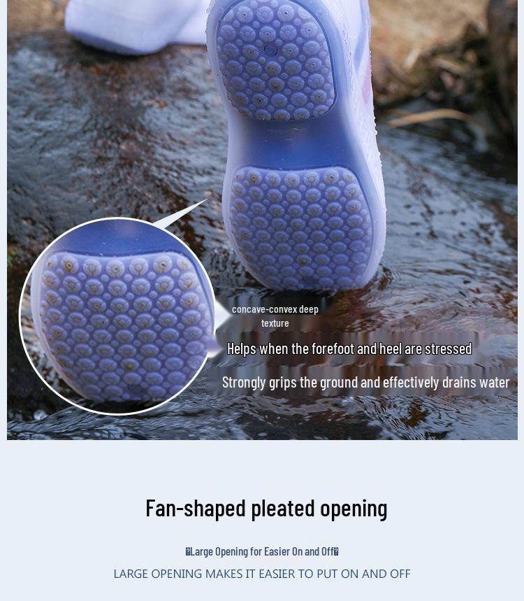 Huse impermeabile antiderapante din silicon pentru cizme de ploaie - Îngroșate, rezistente la uzură, protecție unisex pentru picioare pentru zilele ploioase