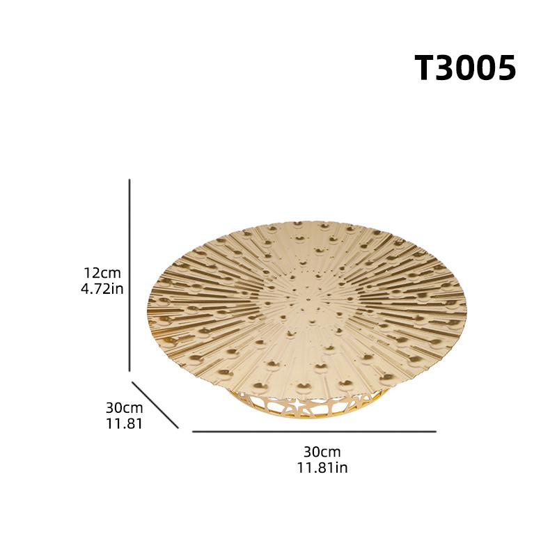 Eid al-Fitr Goldene Obstschale Kreative Ramadan Metall-Obstschale Dessert-Servierschale Wiederverwendbare Metall-Dekorplatte