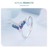 Avle Exquisite Fantasy Fishtail Ring: S925 Sterling Silver, Platinum-Plated, Adjustable Women's Jewelry