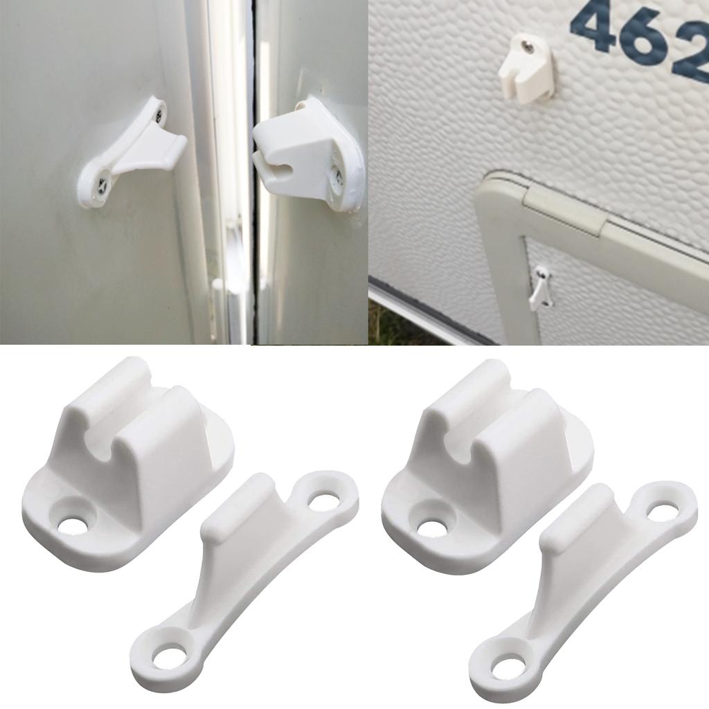 1pc Caravan RV Door Stopper with Elastic Grip Durable Plastic Handle Holder for Camper Van & Trailer RV Secure Door Locking System Vehicle Door Lock