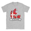 Vintage Denmark Flag Map TShirt Unisex Round Neck Pure Cotton T Shirt Short Sleeve Tee Shirt Gift Clothing