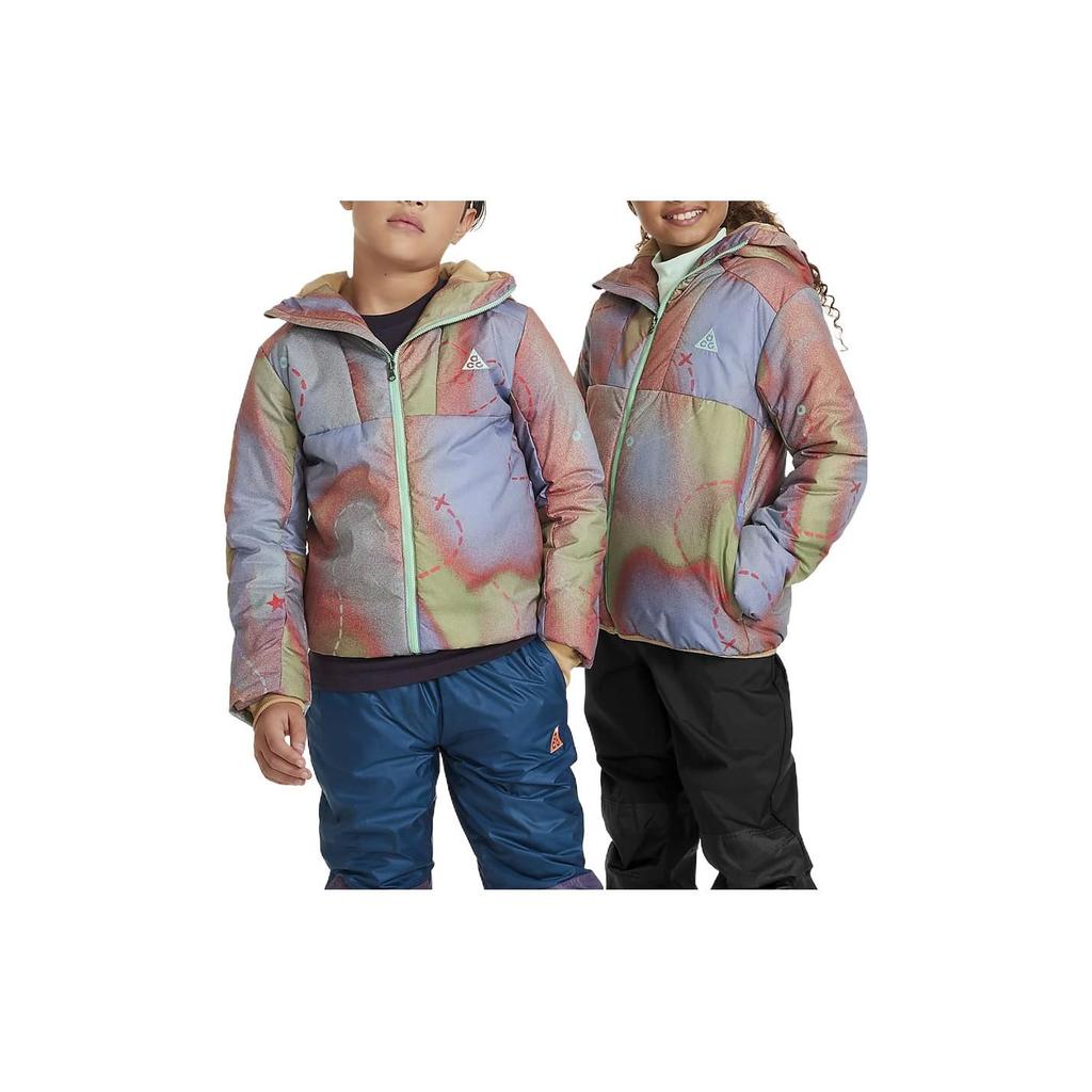 Nike ACG Cotton Jacket With Letter Print And Color Block Hooded Kids Jackets Multicolor DQ8728-569