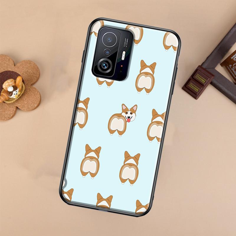 Cartoon Corgi Dog Case For Xiaomi 14T 11T 12T 13T Pro 13 14 Ultra POCO X7 Pro X3 X5 F3 F5 F6 M6 X6 Pro Cover